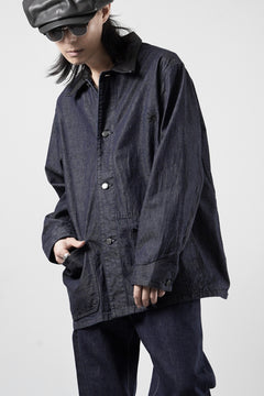 画像をギャラリービューアに読み込む, FULLCOUNT x GDC GFC2001 Leather Collar Denim Chore Jacket (INDIGO)