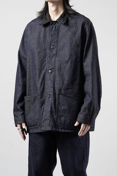 画像をギャラリービューアに読み込む, FULLCOUNT x GDC GFC2001 Leather Collar Denim Chore Jacket (INDIGO)