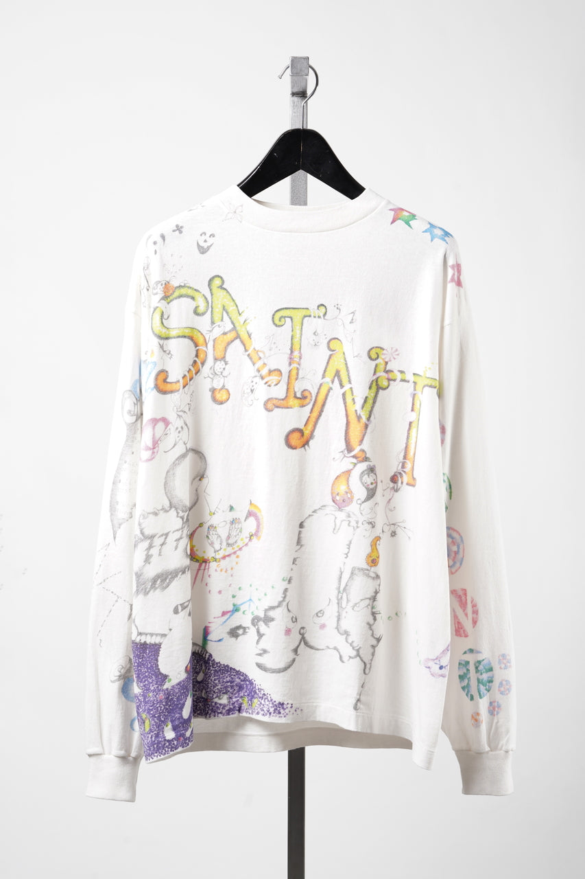 【最終価格】SAINT Mxxxxxx × Coco Star Sim 着用2回 SAINT Mxxxxxx × Coco Star Sims COCO LS T-SHIRT (WHITE) - ETERNAL