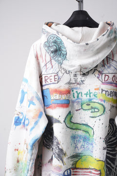 Load image into Gallery viewer, SAINT Mxxxxxx × MADSAKI DOUBLE FACE HOODIE / MADSUCKY (WHITE)