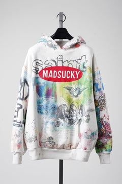 Load image into Gallery viewer, SAINT Mxxxxxx × MADSAKI DOUBLE FACE HOODIE / MADSUCKY (WHITE)