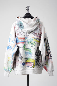 Load image into Gallery viewer, SAINT Mxxxxxx × MADSAKI DOUBLE FACE HOODIE / MADSUCKY (WHITE)