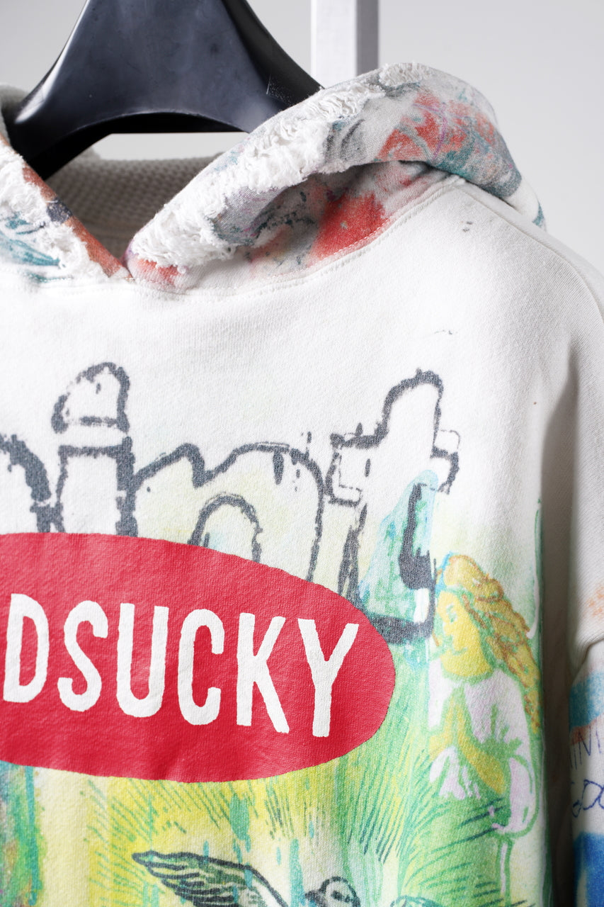 Load image into Gallery viewer, SAINT Mxxxxxx × MADSAKI DOUBLE FACE HOODIE / MADSUCKY (WHITE)