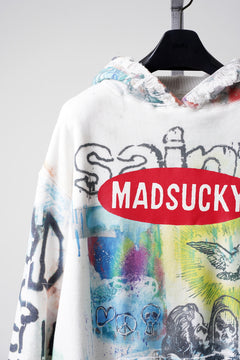 Load image into Gallery viewer, SAINT Mxxxxxx × MADSAKI DOUBLE FACE HOODIE / MADSUCKY (WHITE)