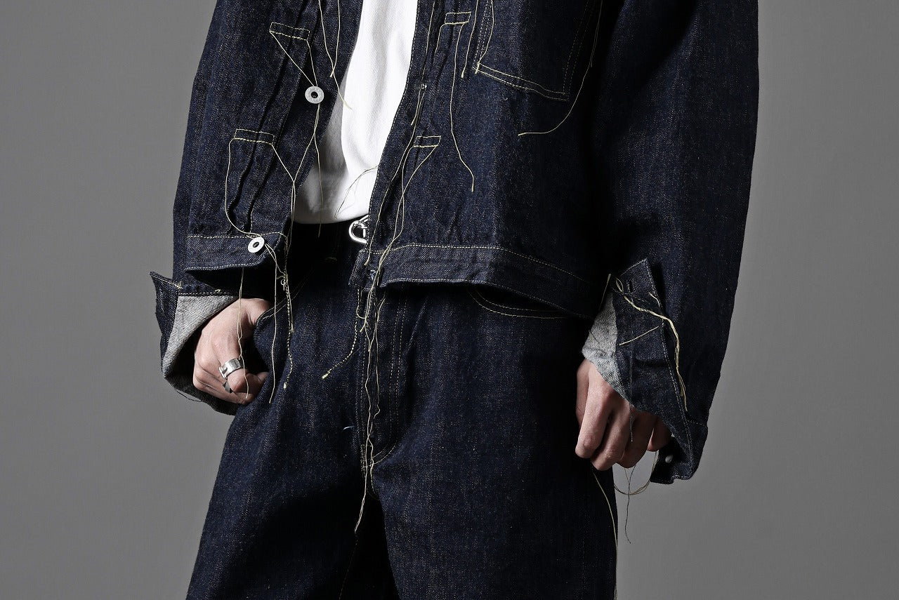 FULLCOUNT WWⅡ model Brown Cotton Denim Jacket / 13.7oz Zimbabwe Selvedge Denim (INDIGO BLUE / ONE WASHED)