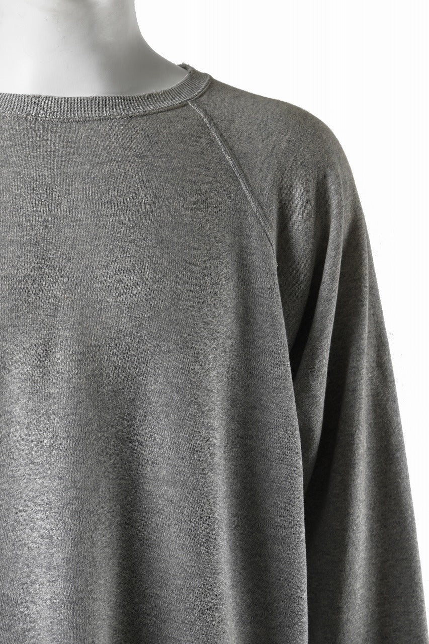 画像をギャラリービューアに読み込む, FULLCOUNT FADING RAGLAN SLEEVE SWEAT SHIRT (DAMAGE LESS / HEATHER GRAY)