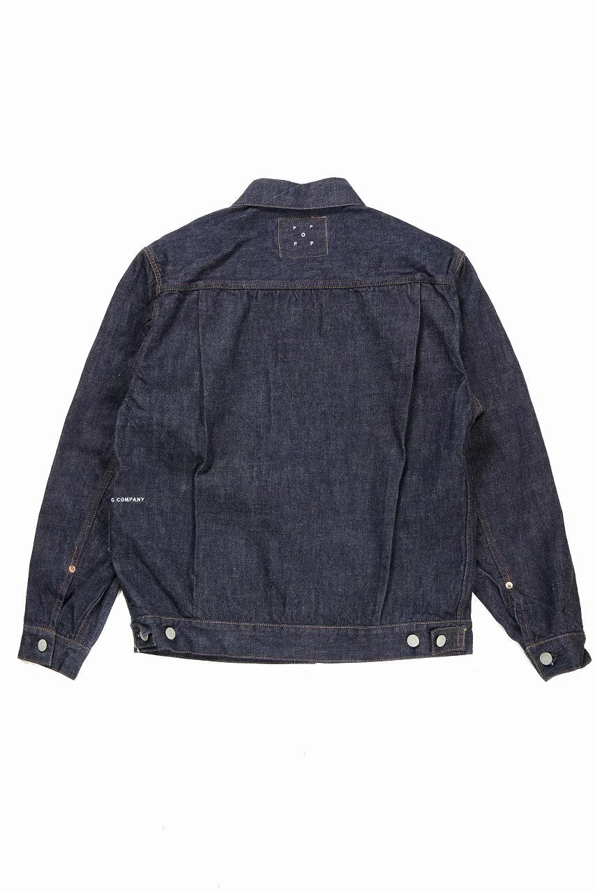 画像をギャラリービューアに読み込む, FULLCOUNT x POP TRADING COMPANY Type2 Jean Jacket / 13.7oz Zimbabwe Selvedge Denim (INDIGO BLUE)