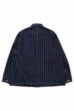 画像をギャラリービューアに読み込む, FULLCOUNT WABASH CHOREJACKET / INDIGO DYED DRILL with WASH STAR STRIPE (INDIGO / ONE WASHED)