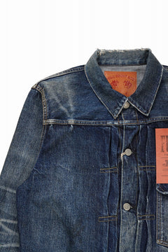 Load image into Gallery viewer, FULLCOUNT "More Than just Fear" Type 1 Denim Jacket / 13.7oz Zimbabwe Selvedge Denim (INDIGO BLUE)