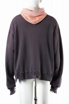 画像をギャラリービューアに読み込む, FULLCOUNT FADING DOUBLE FACE SWEAT HOODIE (EGG PLANT x PINK)