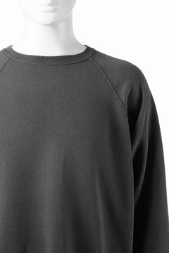 画像をギャラリービューアに読み込む, FULLCOUNT FADING RAGLAN SLEEVE SWEAT SHIRT (DAMAGE LESS / BLACK)
