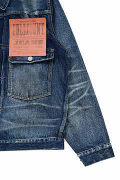 Load image into Gallery viewer, FULLCOUNT "More Than just Fear" Type 1 Denim Jacket / 13.7oz Zimbabwe Selvedge Denim (INDIGO BLUE)