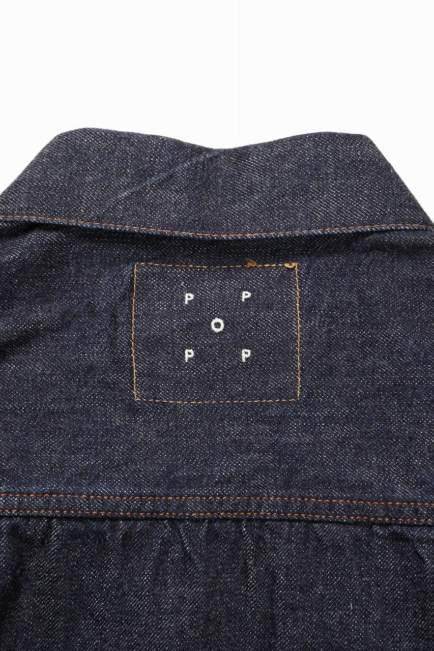 画像をギャラリービューアに読み込む, FULLCOUNT x POP TRADING COMPANY Type2 Jean Jacket / 13.7oz Zimbabwe Selvedge Denim (INDIGO BLUE)