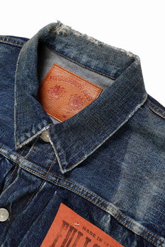 Load image into Gallery viewer, FULLCOUNT "More Than just Fear" Type 1 Denim Jacket / 13.7oz Zimbabwe Selvedge Denim (INDIGO BLUE)