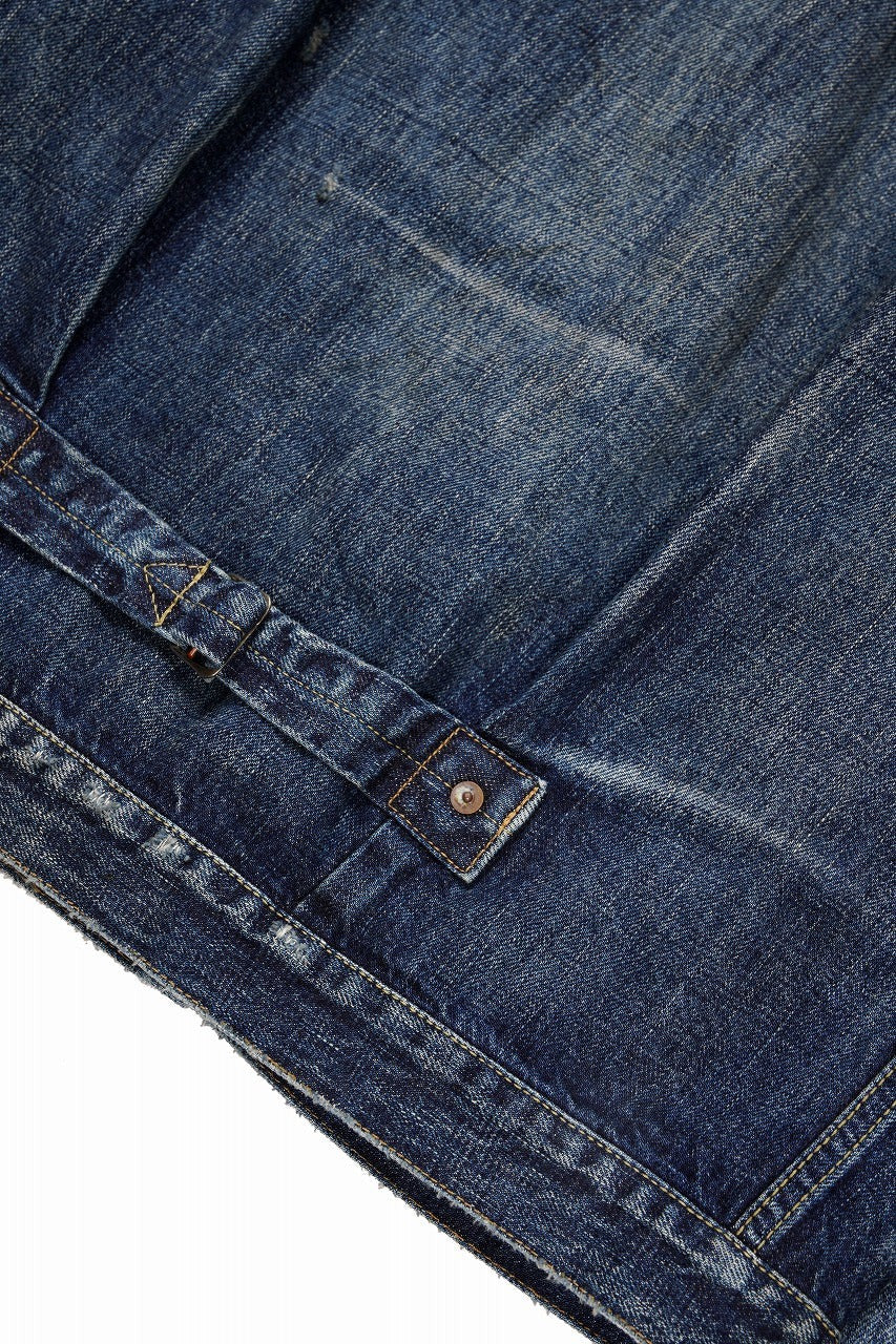Load image into Gallery viewer, FULLCOUNT "More Than just Fear" Type 1 Denim Jacket / 13.7oz Zimbabwe Selvedge Denim (INDIGO BLUE)