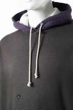画像をギャラリービューアに読み込む, FULLCOUNT FADING DOUBLE FACE SWEAT HOODIE (EGG PLANT x BLACK)