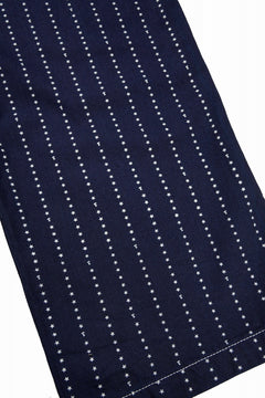 画像をギャラリービューアに読み込む, FULLCOUNT WABASH WORKERS PANTS / INDIGO DYED DRILL with WASH STAR STRIPE (INDIGO / ONE WASHED)