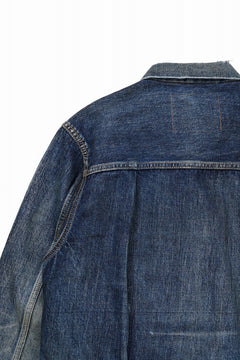Load image into Gallery viewer, FULLCOUNT "More Than just Fear" Type 1 Denim Jacket / 13.7oz Zimbabwe Selvedge Denim (INDIGO BLUE)