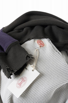 画像をギャラリービューアに読み込む, FULLCOUNT FADING DOUBLE FACE SWEAT HOODIE (EGG PLANT x BLACK)