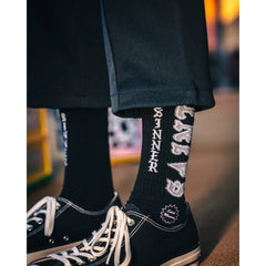 Load image into Gallery viewer, SAINT Mxxxxxx SOCKS / SAINT (BLACK+GREY)