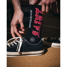 画像をギャラリービューアに読み込む, SAINT Mxxxxxx SOCKS / SAINT (BLACK+RED)