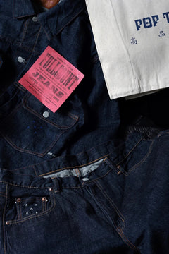 画像をギャラリービューアに読み込む, FULLCOUNT x POP TRADING COMPANY Type2 Jean Jacket / 13.7oz Zimbabwe Selvedge Denim (INDIGO BLUE)