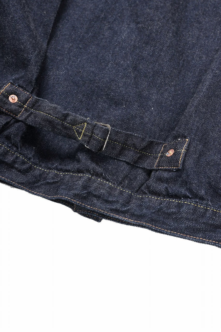 Load image into Gallery viewer, FULLCOUNT 2107W Type-1 Jean Jacket / 13.7oz Zimbabwe Selvedge Denim (INDIGO BLUE / ONE WASHED)