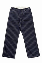 画像をギャラリービューアに読み込む, FULLCOUNT WABASH WORKERS PANTS / INDIGO DYED DRILL with WASH STAR STRIPE (INDIGO / ONE WASHED)