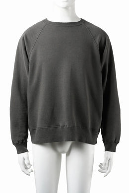 FULLCOUNT FADING RAGLAN SLEEVE SWEAT SHIRT (DAMAGE LESS / BLACK)