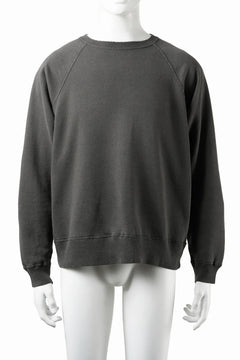 画像をギャラリービューアに読み込む, FULLCOUNT FADING RAGLAN SLEEVE SWEAT SHIRT (DAMAGE LESS / BLACK)