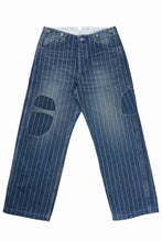 画像をギャラリービューアに読み込む, FULLCOUNT WABASH WORKERS PANTS / INDIGO DYED DRILL with WASH STAR STRIPE (INDIGO / HAND WASHED)