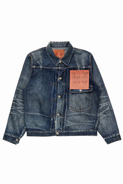 Load image into Gallery viewer, FULLCOUNT "More Than just Fear" Type 1 Denim Jacket / 13.7oz Zimbabwe Selvedge Denim (INDIGO BLUE)