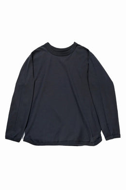 FULLCOUNT FLAT SEAM HEAVY WEIGHT LONG SLEEVE T SHIRT / ORIGINAL 30/2 TIGHT TENSION JERSEY (INK BLACK)