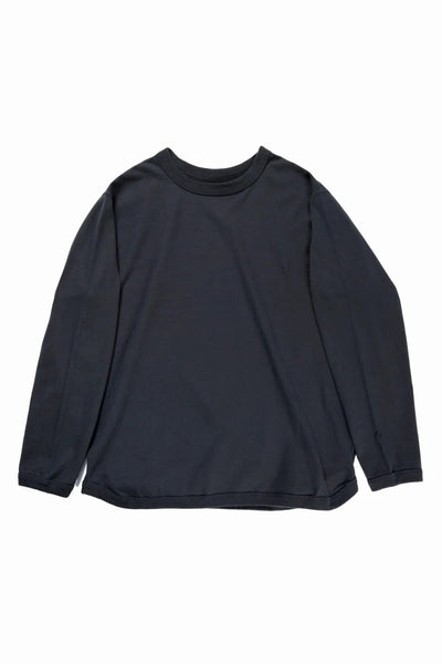 FULLCOUNT FLAT SEAM HEAVY WEIGHT LONG SLEEVE T SHIRT / ORIGINAL 30/2 TIGHT TENSION JERSEY (INK BLACK)